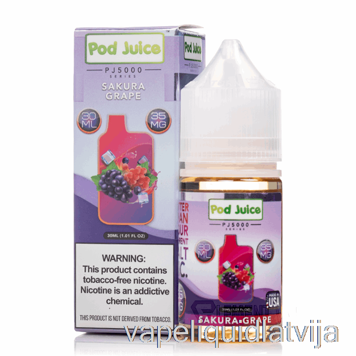 Sakura Vīnogu - Pāksts Sula Pj5000 - 30ml 35mg Vape šķidrums